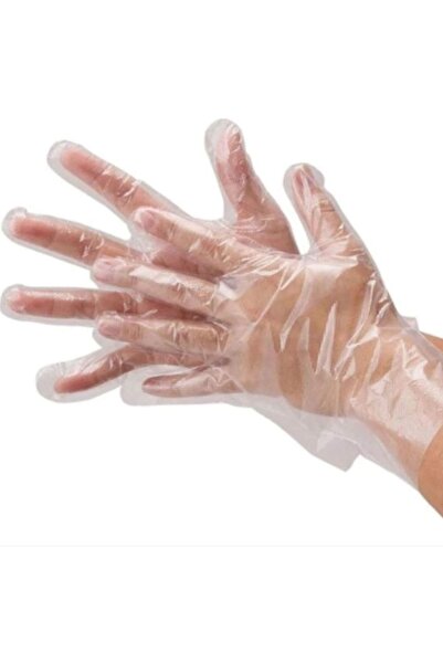 ELPO Şeffaf Naylon Eldiven Kullan At 100 Adet