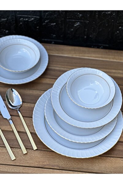 Hediye Köşkü 1.kalite 24 Parça Sedef Yemek Takımı