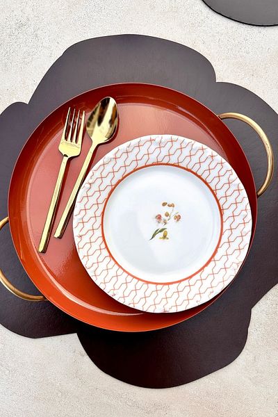 porselenden Pastisserie 6-Piece 19 cm Special Design Premium Porcelain Floral Cake Plate Set
