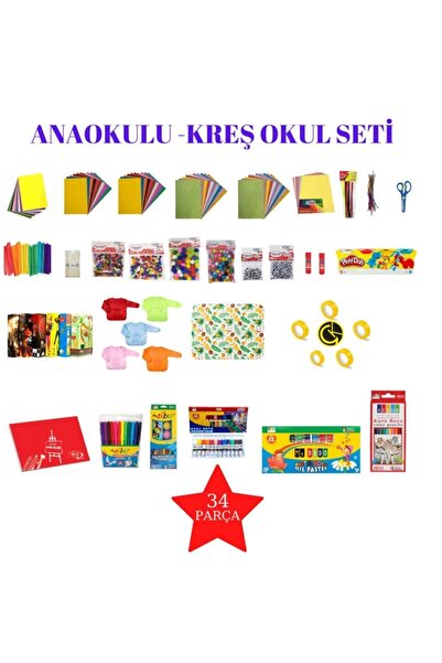 Faber Castell Anaokulu - Kreş Okul Seti 34 Parça