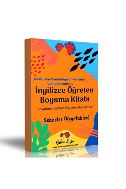 Enine Boyuna Eğitim English Teaching Coloring Book (Vegetables)