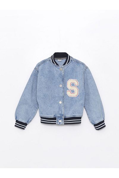 LC Waikiki Κοριτσίστικο Jean Jacket - Κολεγιακός γιακάς