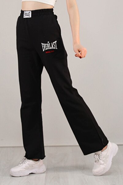 alissebutik Γυναικείο φούτερ σε μαύρο φαρδύ πόδι