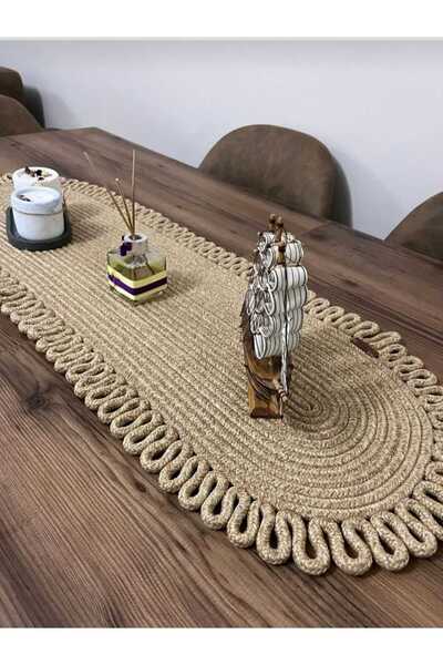 eftlyhome Jute, Wicker, American Placemat, Plate Mat, Plate Coaster, Runner, Bread Basket, Tricot Runner