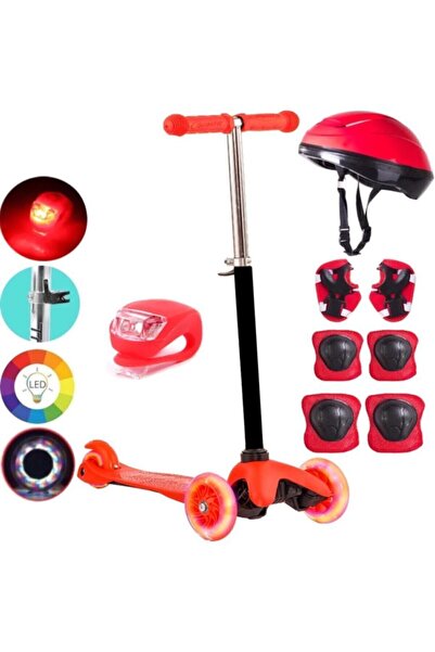 Depomiks Avm 3 Tekerlekli Frenli Led Işıklı Boy Ayarlı Kırmızı Twist Scooter ...