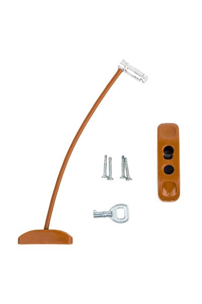 HUZURAKS Çelik Halatlı Kablolu Pvc Pencere Emniyet Çocuk Güvenlik Kilidi 5 Adet