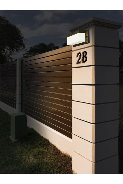 Ucuz Geldi Bahçe Aydınlatması Led Işık 25cm E27 Duylu Zita Ultra Şapkalı Bahçe Duvar Aplik Su Geçirmez
