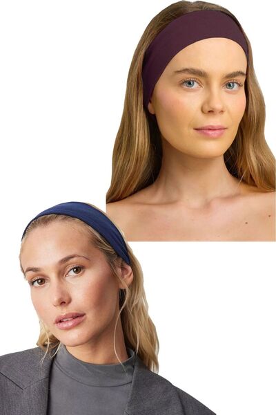 Salvia Dione 2 Συνδυασμός κεφαλόδεσμος για γυναίκες και άνδρες - Cherry & Indigo Melange για Yoga Pilates Athlete