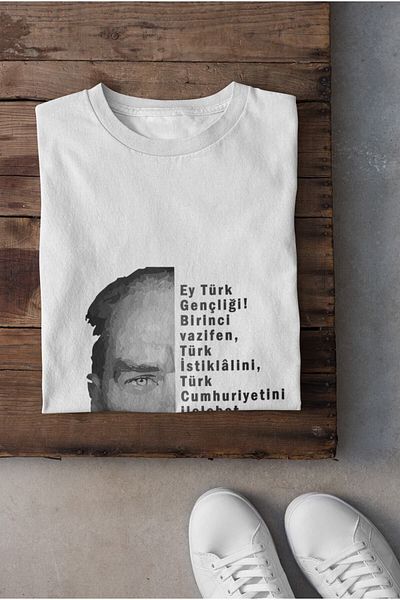 YUNAYT Tricou imprimat Ataturk și Hitabe pentru tineret 19 mai 23 aprilie 10 noiembrie Tricou
