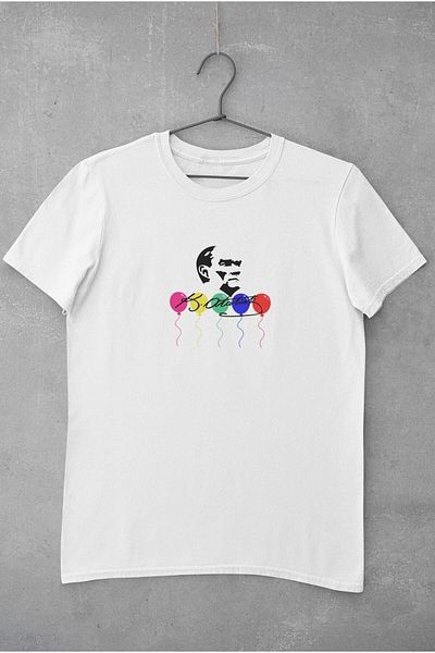 YUNAYT 29 octombrie, 23 aprilie, 19 mai Ataturk Silhouette și tricou imprimat cu semnătură 100% bumbac