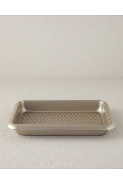 English Home Tavă pentru patiserie de culoare șampanie - Formă pentru tort din oțel carbon, 37x27 cm