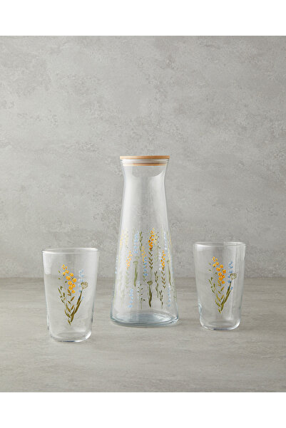 English Home Rosemary Cam 3 Parça Su Takımı 1150 Ml + 400 Ml Renkli