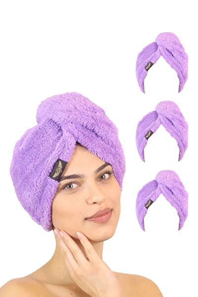 Heriya Набір з 3 мікрофібрових рушників для волосся – 2 сушилки для волосся з кнопками – рушник для голови