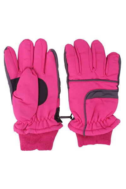 İşnar Kız Çocuk Kar Eldiven 4-7 Yaş Pembe Gri - Model 95142-39101