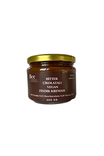 Beechocolate El Yapımı Rafine Şekersiz Bitter Çikolatalı VEGAN Fındık Kreması...