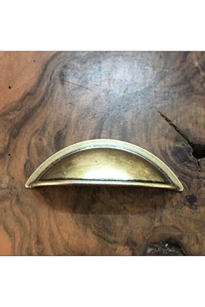 Genel Markalar Sarı Antik Çanak Kulp 64 mm Mobilya Kulpları Ekru TR