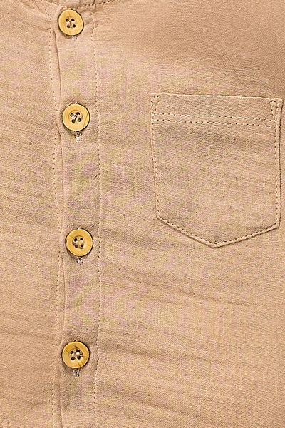 Mai Perla Organic Cotton Jumpsuit with Muslin Fabric - Wooden Button and Pocket