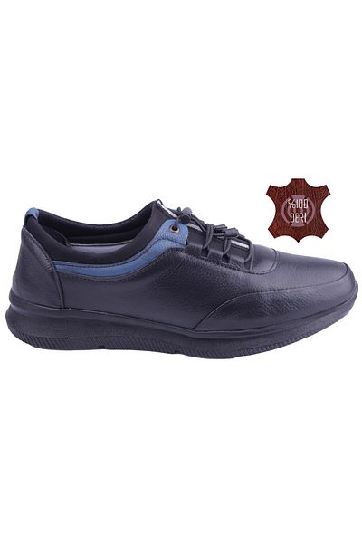 DETECTOR Inner Outer Genuine Leather Full Orthopedic Comfort Gel Sole Casual Men's Shoes