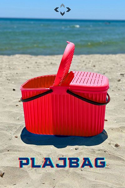 LİGROUND BEACHBAG - 30 LT Σκληρή Πλαστική Τσάντα Παραλίας 3 τεμαχίων, Πικ-νικ/Καλάθι Παραλίας 2 τμχ