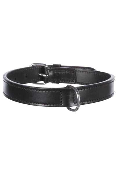 Trixie Dog Collar Real Leather 31-37cm 16mm S Black