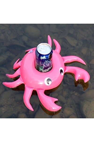 RENGARENK Pink Crab Pool Toy and Cup Holder, Fun and Stylish Design