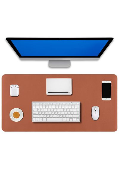 Lord Mountain 90x40XLLeatherMousePad - Brown, Reversible, Comfortable TableMatDesk Mat