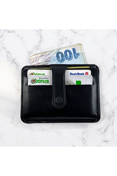 DeriDünyası حامل بطاقات من الجلد الطبيعي - تصميم المحفظة