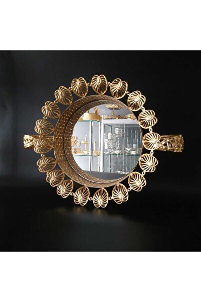 HİLALKRİSTAL SÖZ - NİŞAN ÇİKOLATASI GOLD KAPLAMA AYNALI GONDOL