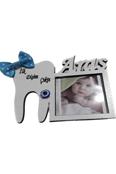 GÜVEN Ahşap Ilk Dişim Çıktı Resim Çerçeveli Bebek Hediyelik Magnet 10 Adet