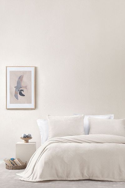 Yataş Dazel Single Ecru Bedspread Set - 170X225 cm Blanket