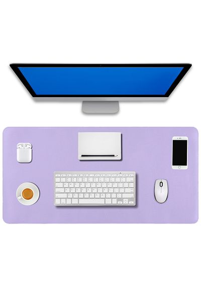 Lord Mountain 90x40 Xl Leather Mouse Pad - Purple, Reversible, Comfortable Table Mat Desk Mat