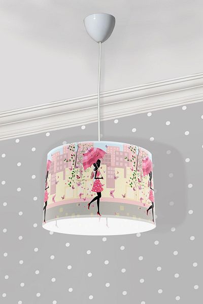 Bebişim Halı My Baby Bi162 Cute Girl's Room Pendant Chandelier
