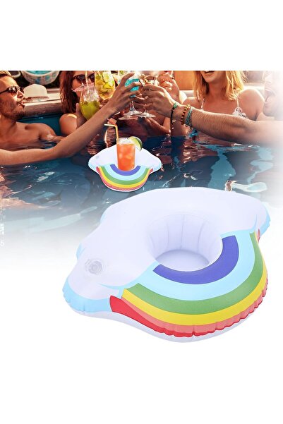 RENGARENK Rainbow Pool Toy and Cup Holder