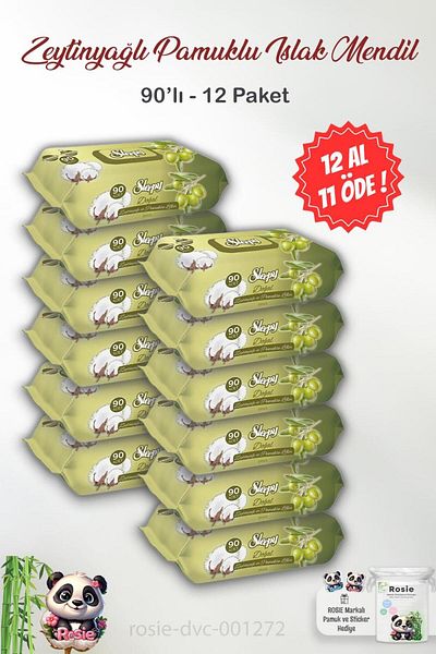 Sleepy Sleepy Olive Oil Cotton Baby Wipes - 90's and ROSIE