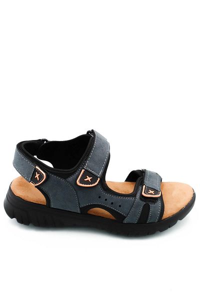 Kinetix Navy Blue Savio Sports Sandals - Double Velcro, Soft Sole