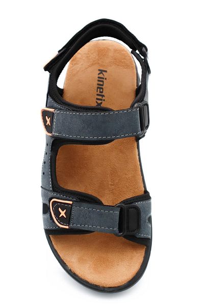 Kinetix Navy Blue Savio Sports Sandals - Double Velcro, Soft Sole