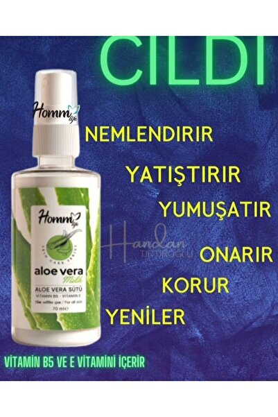 Homm Bitkisel Aloe Vera Sütü Vitamin B5 Vitamin E Tüm Cilt Tipleri İçin 70 ml