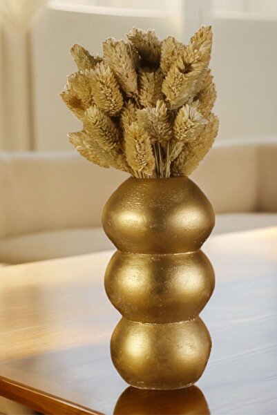 YAYBOX Dekoratif Vazo El Yapımı Altın Renk Bubble Model