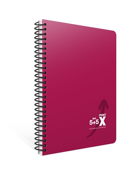 Gıpta Prınt-x Spiral PP Covered Notebook - 17x24, 160 Sheets, 4+1 Checked+1 Ruled Separator