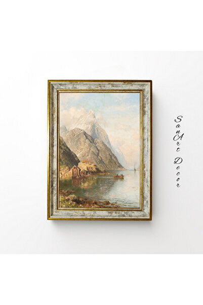 Sanart Pictură de epocă cu cadru, pictură în ulei, pictură înrămată, decor ar...