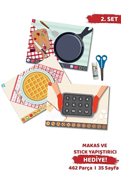 MİNİPOİ Minipoi Kes-yapıştır-oyna Makaslı Eğitici Aktivite Seti-2, Okul Önces...