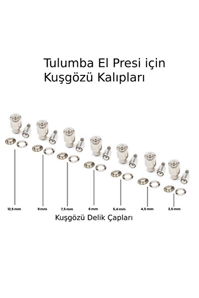 YF STORE 7 Farklı Kuş Gözü Montaj Kalıbı Seti