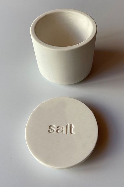 sin istanbul Concrete Salt Shaker with Lid White