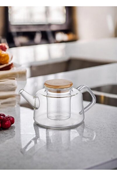 The Mia Bamboo Lid with Strainer Teapot 600 ml