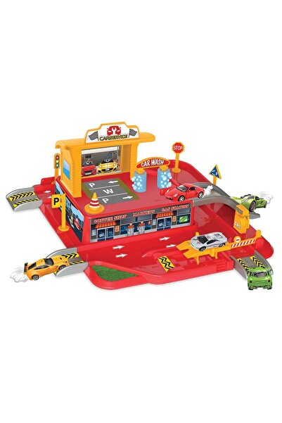 Doğan Oyuncak Dünyası Single Storey Garage Play Set - Car Parking Set - Car Set - Hotwheels Set - Station