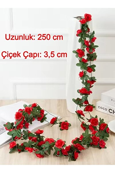 Dekosimge Yapay Gül Sarmaşık Çiçek 250 cm