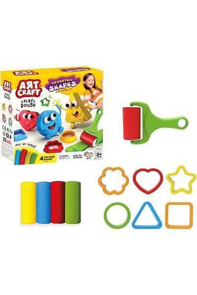 DEDE Art Craft Play Dough Sets 200 Gr. (4 Dough And Sets) Dough Models Harmless Dough