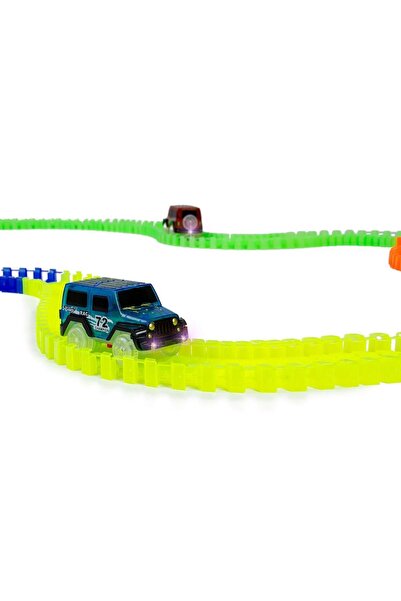 DODBY Magic Trucks 384 Parça Raylı Pist - Raylı Araç Oyuncak - Tren Oyuncak  - Renkli Araç Yolu - Pist Set