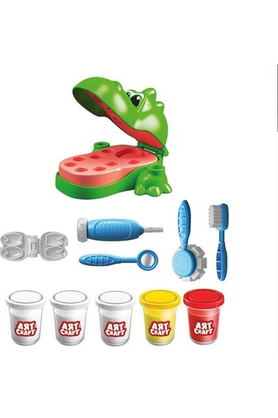 DEDE Art Craft Dino Dentist Play Dough Set - Play Dough Dinosaur Dentist Set