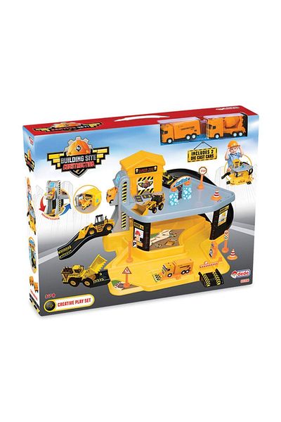 Doğan Oyuncak Dünyası مجموعة جراج موقع البناء - مجموعة موقف السيارات - مجموعة السيارة - مجموعة Hotwheels - المحطة
